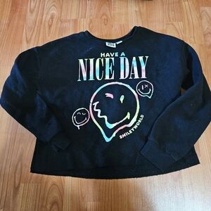 SmileyWorld Black Kids Sweatshirt